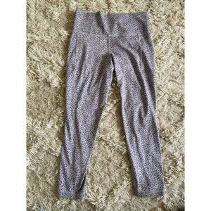 Athleta 78 Leggings Dalmatian Dotted Print High Waist Neutral Functional Yoga
